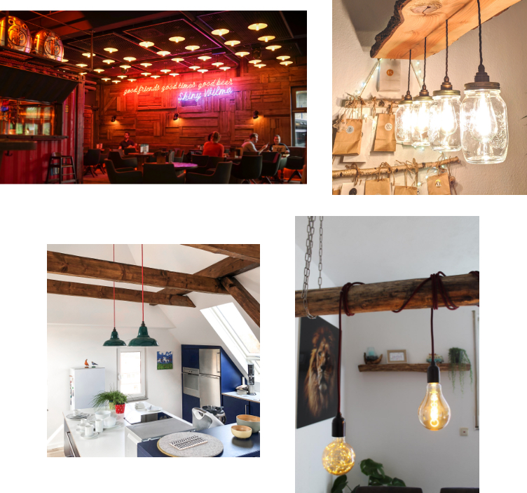 Collage aus verschiedenen Lightstock Leuchten in Aktion