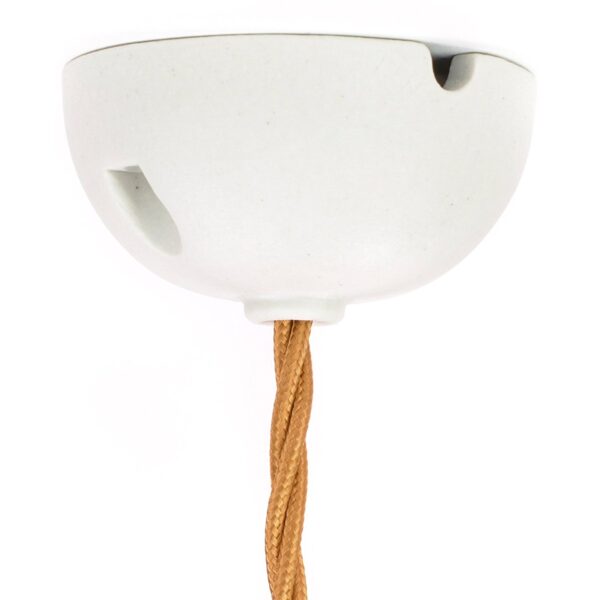 Lampen Baldachin aus Porzellan, 75x39mm, unglasiert | inkl. Montagekit