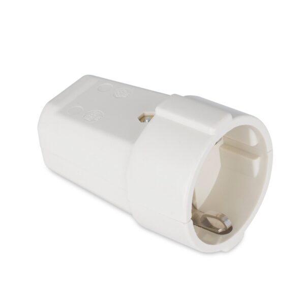 schutzkontakt kupplung bakelit duroplast elfenbein weiß seitenansicht 2