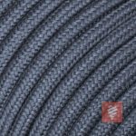 Textilkabel Pendellampe Graphit, Textilkabel mit Lampenfassung aus Thermoplast und Eurostecker