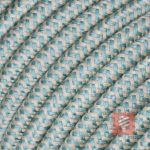Textilkabel Pendellampe Leinen-Grün, Textilkabel mit Lampenfassung aus Thermoplast und Eurostecker
