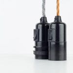 verschiedene lampenfassungen aus bakelit mit schalter e27