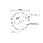 Drawing Dekorative Verteilerdose aus Porzellan mit 4 Auslässen