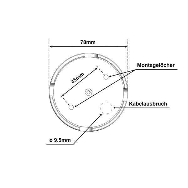 Drawing Dekorative Verteilerdose aus Porzellan mit 4 Auslässen