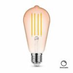 Dekorative E27 LED Filament Lampe Dimmable, ST64 Amber