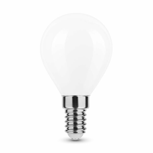 E14 LED Filament Lampe, Globe Mini G45, Milky