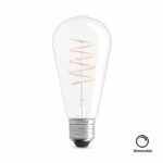 E27 Curled LED Edison ST64 Lampe, 4, 5 W, dimmbar