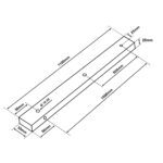 Dimensionen für Baldachin für Lampe Rechteckig 1100cm, Abzweigdose mit 3 Kabelauslässen