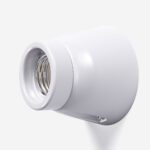 Wandfassung aus Porzellan, Lampenfassung E27, gerade - Weiss