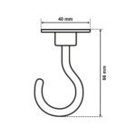 Deckenhaken aus Messing, Relight Hook Up Drawing