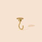 Deckenhaken aus Messing, Relight Hook Up Satin Brass 2