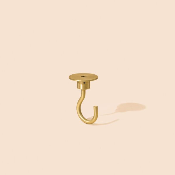 Deckenhaken aus Messing, Relight Hook Up Satin Brass 2