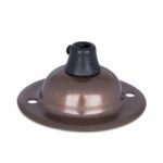 Abdeckplatte für Lampe, Lampen Baldachin aus Messing, Old English | inkl. Zugentlastung aus Kunststoff, schwarz