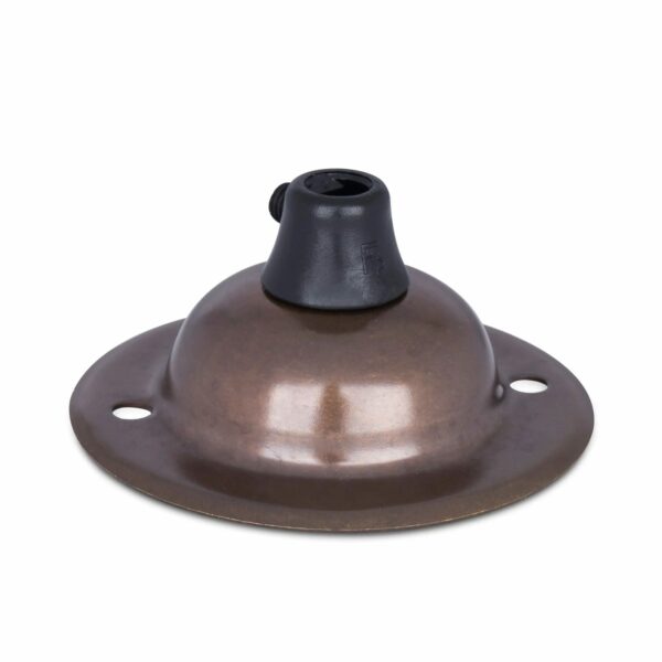 Abdeckplatte für Lampe, Lampen Baldachin aus Messing, Old English | inkl. Zugentlastung aus Kunststoff, schwarz