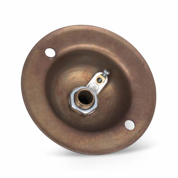 Innen für Abdeckplatte für Lampe, Lampen Baldachin aus Messing inkl. Zugentlastung aus Messing | Old English