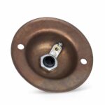 Innen für Abdeckplatte für Lampe, Lampen Baldachin aus Messing, Old English | inkl. Zugentlastung aus Kunststoff, schwarz