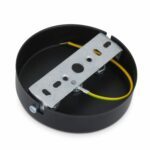 Innenteil von Deckenbaldachin Schwarz mit 3 Kabelauslässen