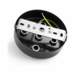 Innenteil von Deckenbaldachin Schwarz mit 5 Kabelauslässen