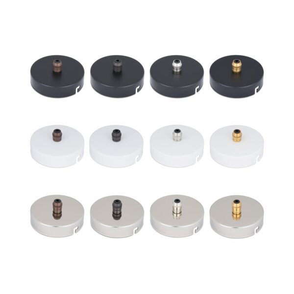 Kollektion von Deckenbaldachin mit 1 Kabelauslaessen inkl. Zugentlastung aus messing