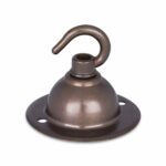 Kompakter Deckenbaldachin aus Messing mit Haken, Old English | inkl. Montagematerial und Zugentlastung