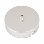 Lampen Baldachin aus eisen 100x24mm Nickel inkl. Zugentlastung aus Messing Vernickelt