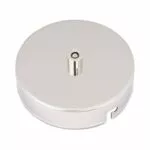 Lampen Baldachin aus eisen 100x24mm Nickel inkl. Zugentlastung aus Messing Vernickelt