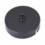 Lampen Baldachin Schwarz aus eisen 100x24mm inkl. Zugentlastung aus Kunststoff