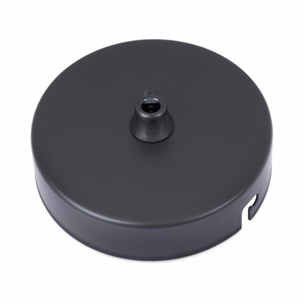 Lampen Baldachin Schwarz aus eisen 100x24mm inkl. Zugentlastung aus Kunststoff