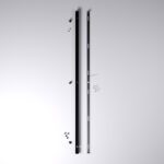 Slim Rectangle, Baldachin für Lampe Rechteckig 110cm, Abzweigdose mit 3 Kabelauslässen - Schwarz