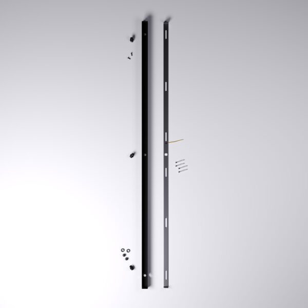 Slim Rectangle, Baldachin für Lampe Rechteckig 110cm, Abzweigdose mit 3 Kabelauslässen - Schwarz