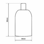 Dimensionen für Fassungshülse aus Metall inkl. Lampenfassung E27, inkl. Zugentlastung Messing