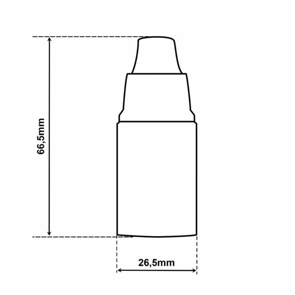 Dimensionen für Glattmantel Lampenfassung E14 aus Bakelit, mit Zugentlastung