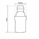 Dimensionen für Vintage Lampenfassung E14 aus Messing mit Zugentlastung