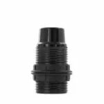Gewindemantel Lampenfassung E14 aus Bakelit, schwarz