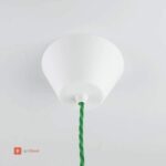 Lampen Baldachin Kunststoff konisch, weiß, mit Dreilochscheibe 2