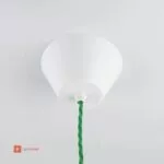 Lampen Baldachin Kunststoff konisch, weiß, mit Dreilochscheibe 2