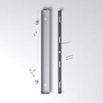 Komponenten für Baldachin für Lampe Rechteckig, Abzweigdose mit 2 Kabelauslässen - Weiß new