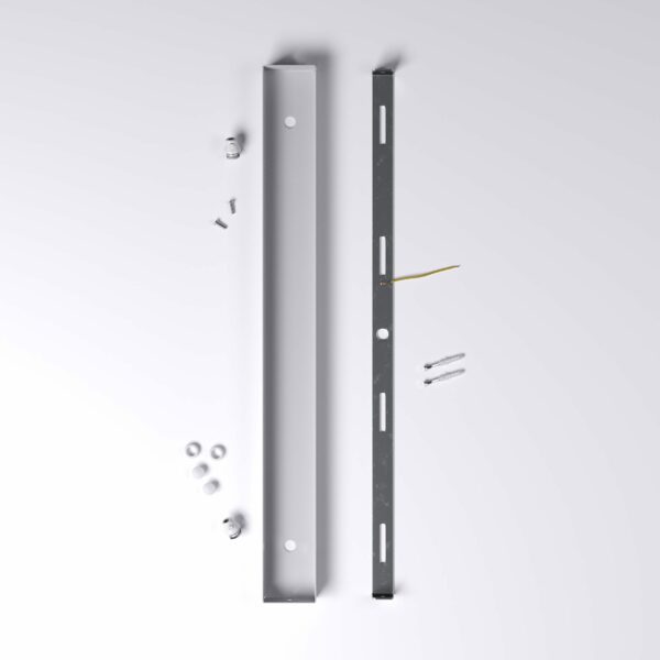 Komponenten für Baldachin für Lampe Rechteckig, Abzweigdose mit 2 Kabelauslässen - Weiß new