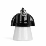 2-tlg. E27 Fassung aus Porzellan/Duroplast für Litzen (verseiltes Kabel)