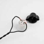 2-tlg. E27 Fassung aus Porzellan/Duroplast für Litzen (verseiltes Kabel) mit textilkabel