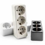 3-fach Steckdosenleiste aus Duroplast (Bakelit-Optik)