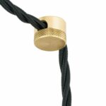 Aufputz-Kabelhalter aus Messing (Rohmessing), Kabelaufhängung für Textilkabel 2