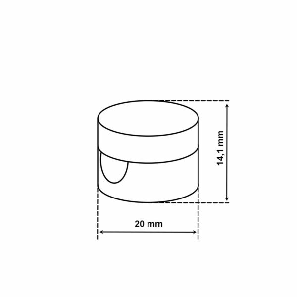 Dimensionen für Aufputz-Kabelhalter aus Messing, Kabelaufhängung für Textilkabel