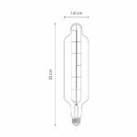 Dimensionen für Retro LED-Lampenröhre E27 Dimmable