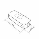 Dimensionen für Schnurschalter 1-pol., 250V/2A, für 2- und 3-adrige Kabel