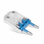Flachstecker Kunststoff ähnl. Eurostecker 250V/10A, weiß Innenansicht