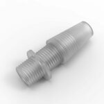 Klemmnippel für Textilkabel, Zugentlastung, M10 Gewinde, transparent