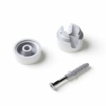 Komponenten für Zweiteilige Affenschaukel für Textilkabel, Aufputz-Kabelhalter für Lampe Weiß