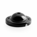 Minimal-Baldachin aus Porzellan, ideal für Dosen, schwarz glasiert 2