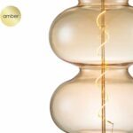 Nahaufnahme Vintage E27 LED Filament Glühbirnenspirale Amber 4W Dimmable